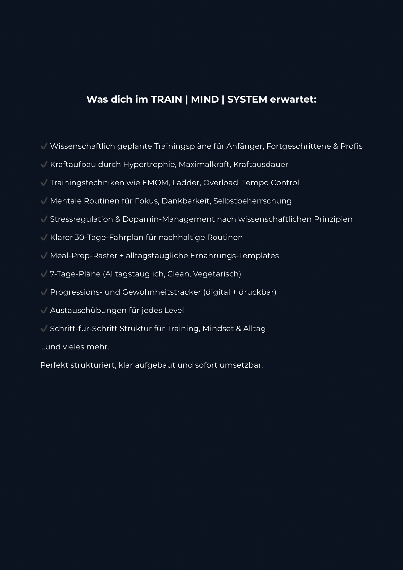 TRAIN | MIND | SYSTEM – Der komplette Weg zu einem starken Körper & klaren Geist